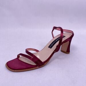 Nina Comfort Pink Satin Fabric Strappy Heels 9